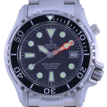 Suhde FreeDiver Helium Safe 1000M sininen kellotaulu ruostumaton teräs automaattinen 1066KE26-33VA-BLU miesten kello