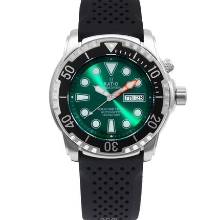 Suhdevapaa Diver Helium-Safe 1000M Sapphire Automaattinen 1068HA90-34VA-GRN miesten kello