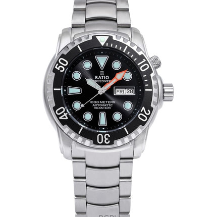 Suhdevapaa Diver Helium-Safe 1000M Sapphire Automaattinen 1068HA96-34VA-BLK miesten kello