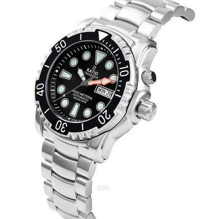 Suhdevapaa Diver Helium-Safe 1000M Sapphire Automaattinen 1068HA96-34VA-BLK miesten kello