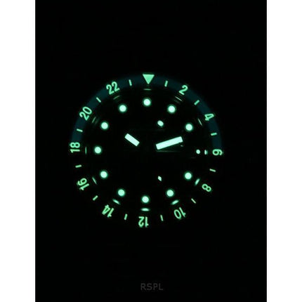 Bulova Oceanographer GMT ruostumattomasta teräksestä valmistettu sininen kellotaulu automaattinen sukeltaja 96B405 200M miesten