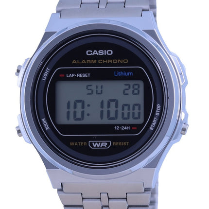 Casio A171 Vintage ruostumattomasta teräksestä valmistettu hartsi digitaalinen A171WE-1A A171WE-1 Unisex-kello