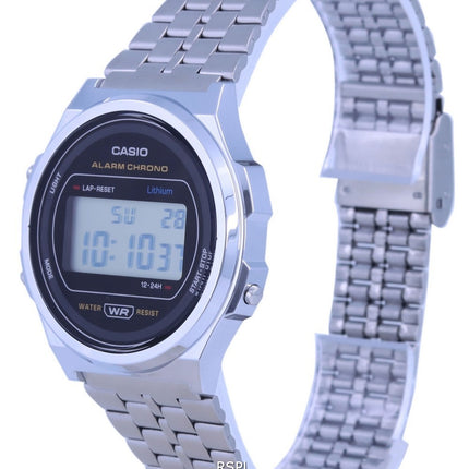 Casio A171 Vintage ruostumattomasta teräksestä valmistettu hartsi digitaalinen A171WE-1A A171WE-1 Unisex-kello