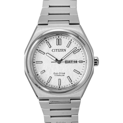 Citizen Zenshin Super Titanium White Dial Eco-Drive AW0130-85A 100M miesten kello