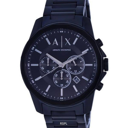 Armani Exchange Chronograph ruostumaton teräs musta kellotaulu kvartsi AX1722 miesten kello