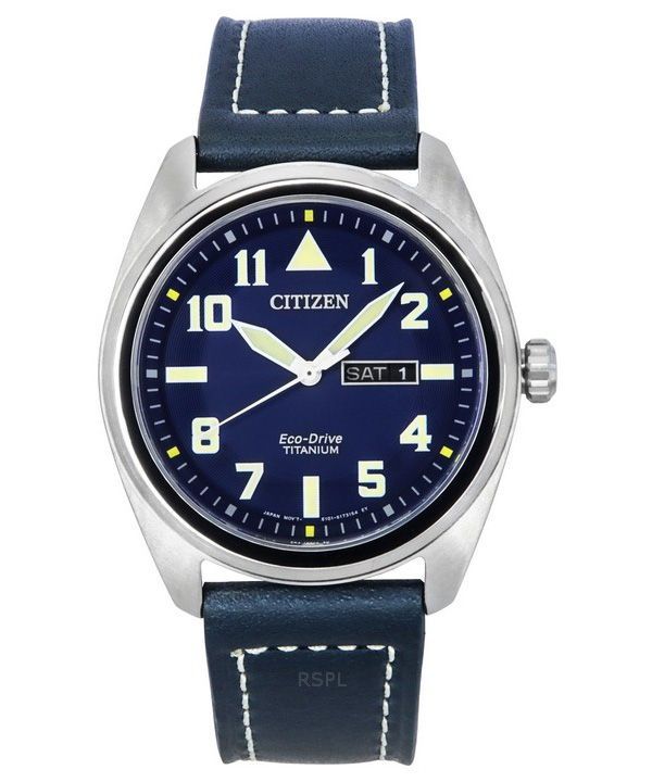 Citizen Eco-Drive Super Titanium Blue nahkaranneke, sininen kellotaulu BM8560-45L 100M miesten kello