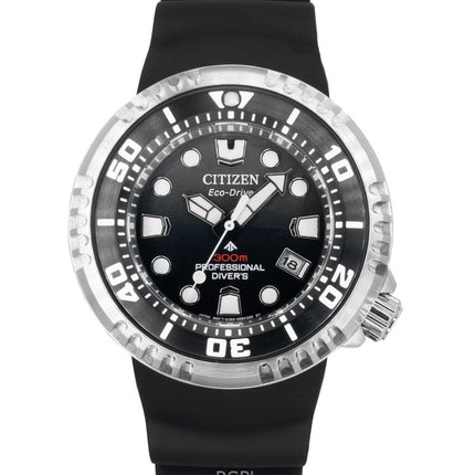 Citizen Promaster -kumiranneke, musta kellotaulu, Eco-Drive Diver's BN1024-01E 300M miesten kello