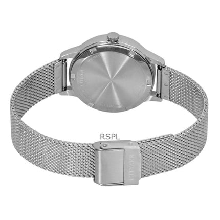 Citizen Elegance ruostumattomasta teräksestä valmistettu valkoinen kellotaulu Eco-Drive EW2621-75A 100M naisten kello