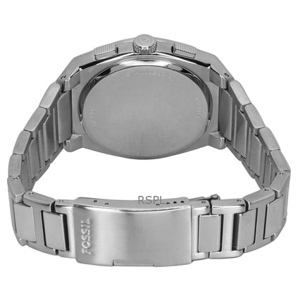 Fossil Everett Chronograph ruostumattomasta teräksestä valmistettu sininen kellotaulu kvartsi FS6104 miesten kello