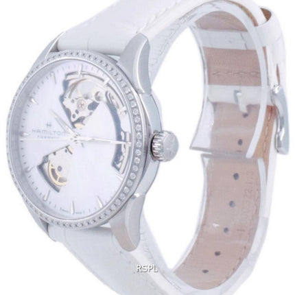 Hamilton Jazzmaster avoin sydän timantti aksentti automaattinen H32205890 naisten kello