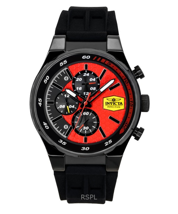 Invicta Racing Chronograph silikonirannekkeen punainen kellotaulu kvartsi 48877 miesten kello