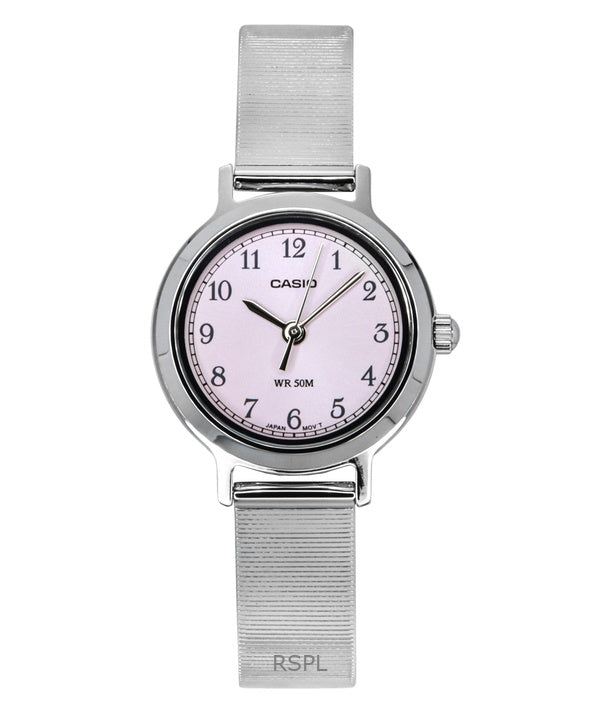 Casio Standard Analoginen ruostumattomasta teräksestä valmistettu vaaleanpunainen kellotaulu kvartsi LTP-B170D-4BV naisten kello