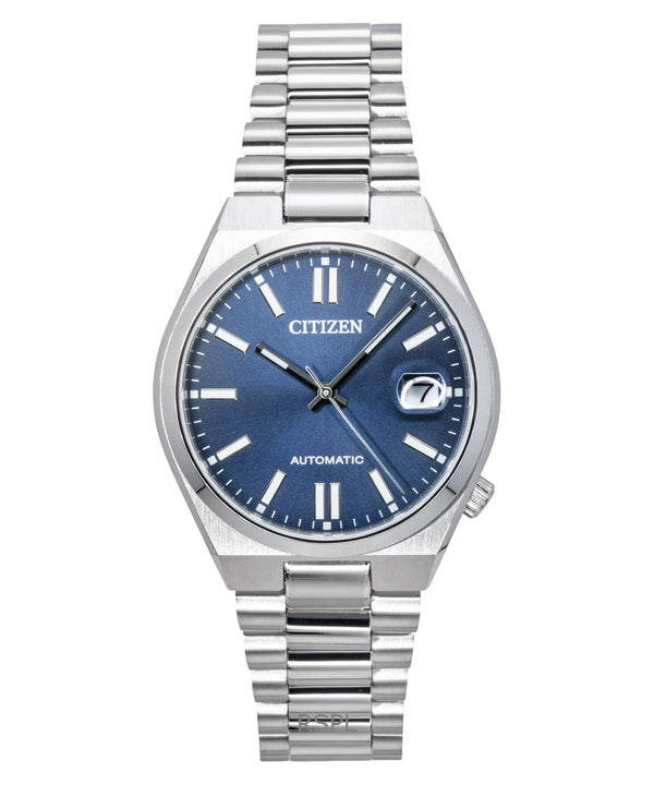 Citizen Tsuyosa ruostumattomasta teräksestä valmistettu sininen kellotaulu automaattinen NJ0200-50M miesten kello