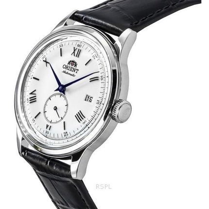 Orient Classic Bambino Versio 2 Small Seconds Musta nahkahihna hopea kellotaulu automaattinen RA-AP0104S miesten kello