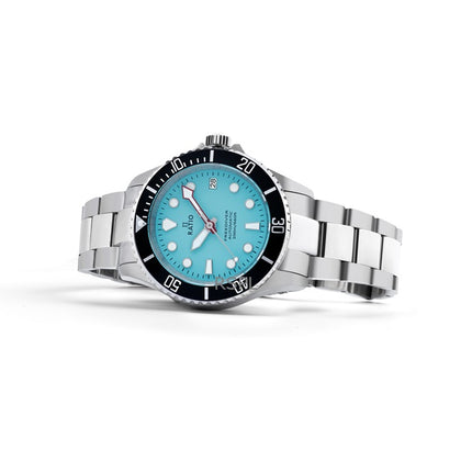 Suhde FreeDiver Sapphire ruostumaton teräs jääsininen kellotaulu automaattinen RTF042 200M miesten kello