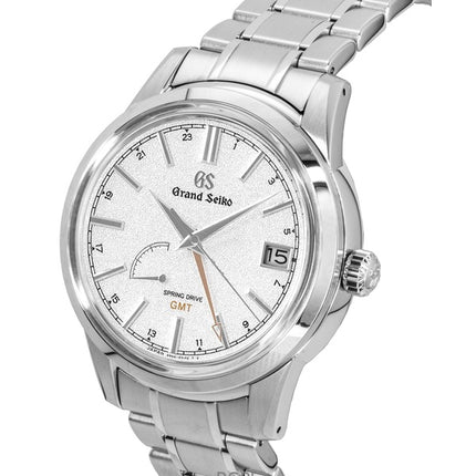 Grand Seiko Elegance GMT ruostumattomasta teräksestä valmistettu hopeinen kellotaulu automaattinen SBGE269G 100M miesten kello