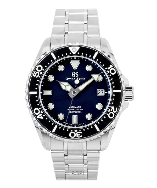 Grand Seiko Sport Hi-Beat ruostumattomasta teräksestä valmistettu tummansininen kellotaulu automaattinen sukeltajan SBGH289G 200M miesten kello