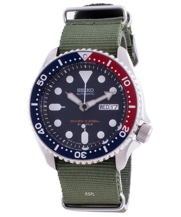 Seiko Automatic Diverin SKX009J1-var-NATO9 200M Japan Made miesten kello