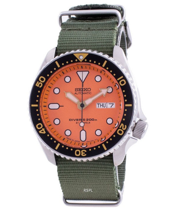 Seiko Automatic Diver',s SKX011J1-var-NATO9 200M Japan Made Miesten kello