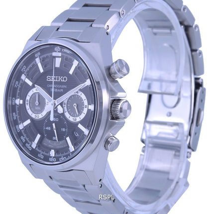 Seiko Neo Sports Chronograph Black Dial Quartz SSB397 SSB397P1 SSB397P 100M Miesten kello