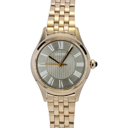 Seiko Classic Ruostumattomasta teräksestä valmistettu harmaa kellotaulu Quartz SUR614P1 naisten kello
