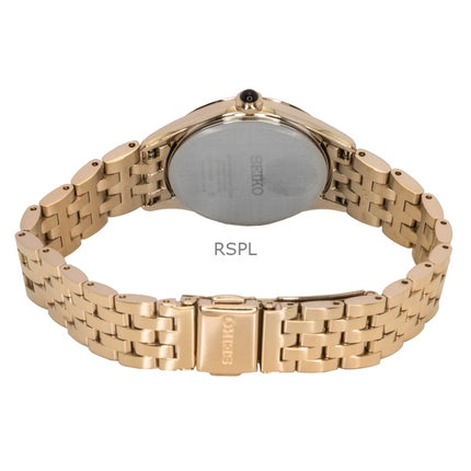 Seiko Classic Ruostumattomasta teräksestä valmistettu harmaa kellotaulu Quartz SUR614P1 naisten kello