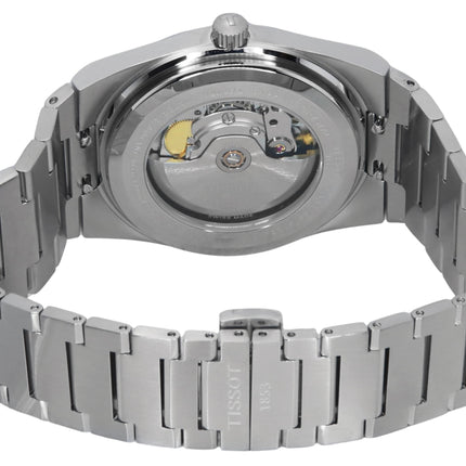 Tissot PRX Powermatic 80 Gradient ruostumattomasta teräksestä valmistettu musta kameleonttikellotaulu automaattinen T137.407.11.051.01 100M miesten kello
