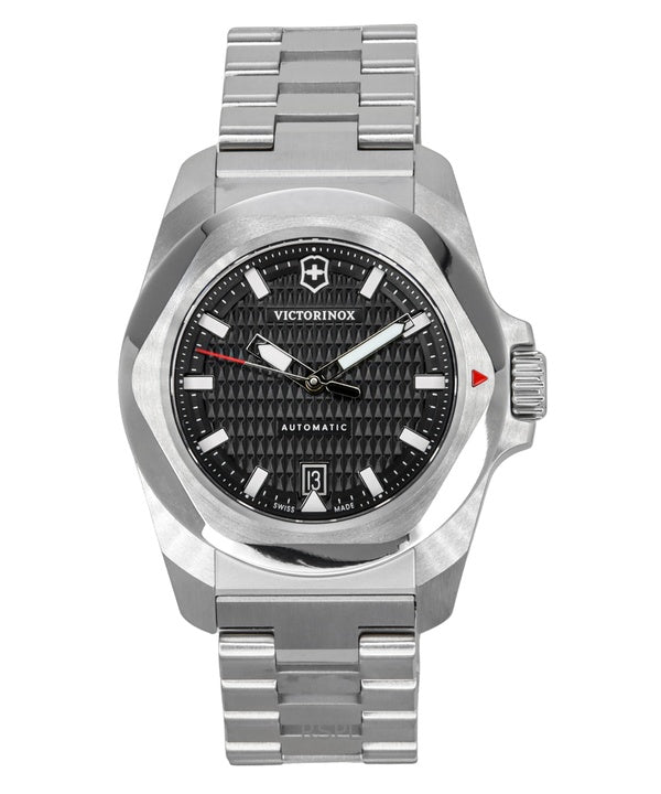 Victorinox INOX ruostumattomasta teräksestä valmistettu musta kellotaulu automaattinen sukeltajan 242019 200M miesten kello