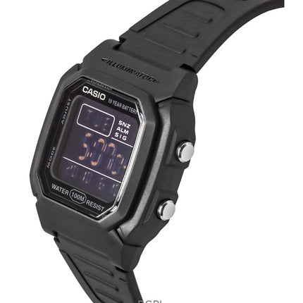 Casio Digital Black Dual Time Hartsihihna Quartz W-800H-1BV 100M Miesten kello