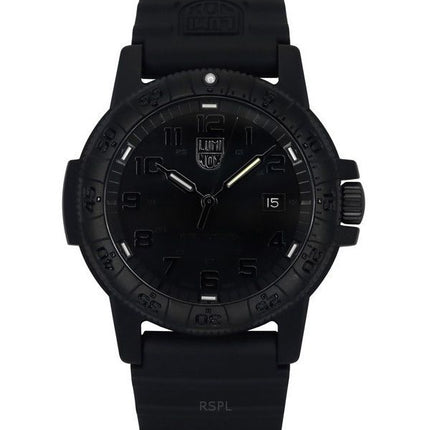 Luminox nahkaselkä merikilpikonna silikoniranneke musta kellotaulu kvartsi XS.0321.BO.L 100M miesten kello