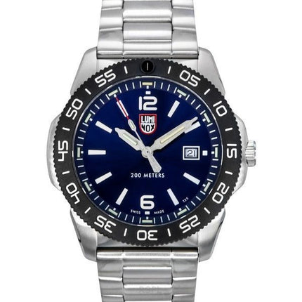 Luminox Pacific Diver ruostumaton teräs sininen kellotaulu kvartsi XS.3123 200M miesten kello