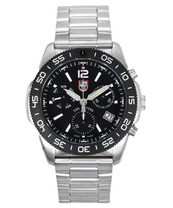 Luminox Pacific Diver Chronograph ruostumaton teräs musta kellotaulu kvartsi XS.3142 200M miesten kello