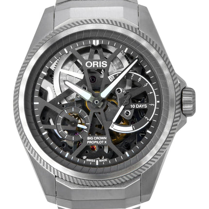 Oris Propilot X Titanium Grey Skeleton Kellotaulu Automaattinen 01-115-7759-7153-Set7-22-01TLC 100M Miesten kello