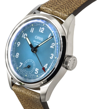 Oris Big Crown Pointer päivämäärä nahkahihna, sininen kellotaulu, automaattinen 01-473-7786-4065-07-5-19-22FC miesten kello