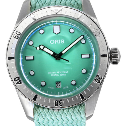 Oris Divers Sixty-Five Cotton Candy Mint Green kellotaulu 01-733-7771-4057-07-3-19-03S 100M Unisex kello