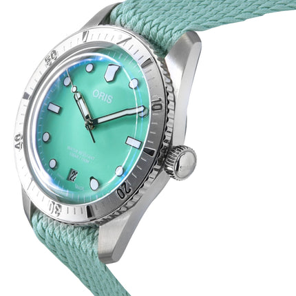 Oris Divers Sixty-Five Cotton Candy Mint Green kellotaulu 01-733-7771-4057-07-3-19-03S 100M Unisex kello