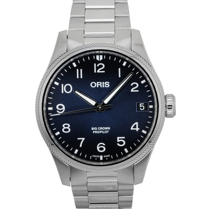 Oris Big Crown Propilot ruostumattomasta teräksestä valmistettu sininen kellotaulu automaattinen 01-751-7761-4065-07-8-20-08P 100M miesten kello