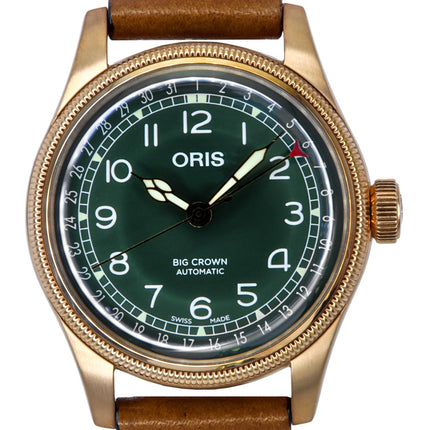 Oris Big Crown Pointer Date 80th Anniversary Edition Green Dial Automaattinen 01-754-7741-3167-07-5-20-58BR Miesten kello