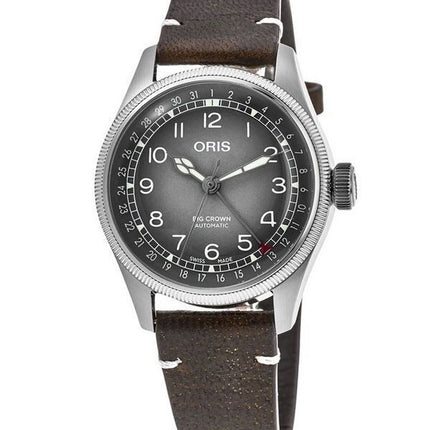 Oris Big Crown x Cervo Volante nahkaranneke harmaa kellotaulu automaattinen 01 754 7779 4063-setti miesten kello