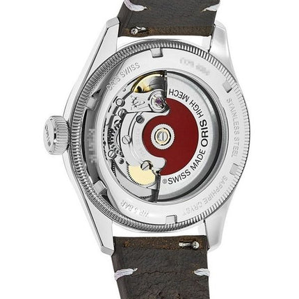 Oris Big Crown x Cervo Volante nahkaranneke harmaa kellotaulu automaattinen 01 754 7779 4063-setti miesten kello
