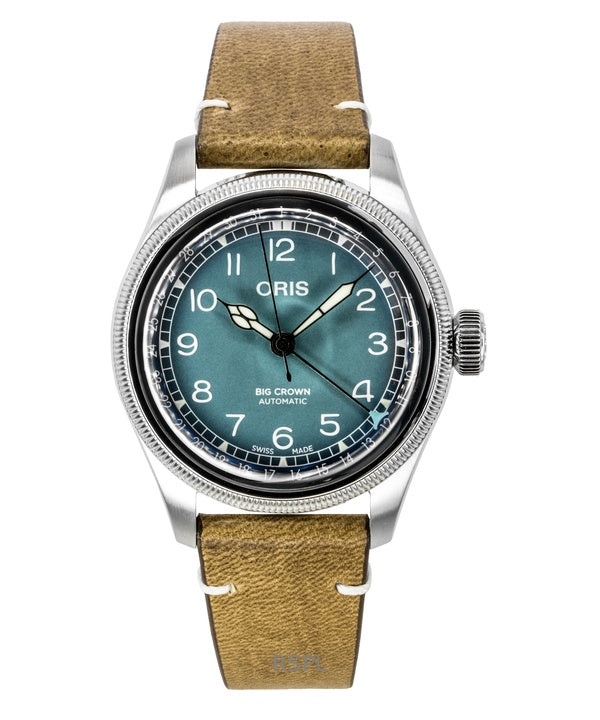 Oris Big Crown Volante nahkaranneke, sininen kellotaulu, automaattinen 01-754-7779-4065-set miesten kello