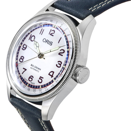Oris Hank Aaron Limited Edition nahkahihna valkoinen kellotaulu Automaattinen 01-754-7785-4081-setti Unisex-kello ja lahjasetti