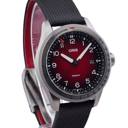 Oris Big Crown ProPilot GMT kangashihna punainen kellotaulu automaattinen 01 798 7773 4268-07 3 20 14GLC 100M miesten kello