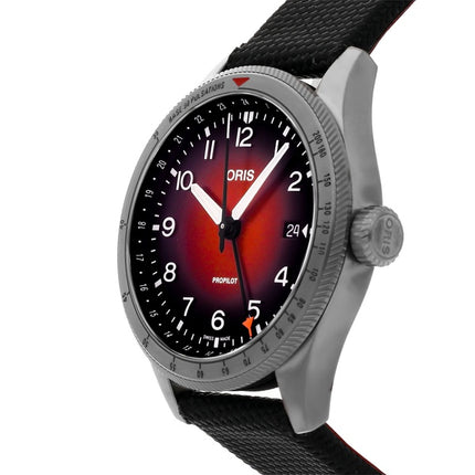 Oris Big Crown ProPilot GMT kangashihna punainen kellotaulu automaattinen 01 798 7773 4268-07 3 20 14GLC 100M miesten kello