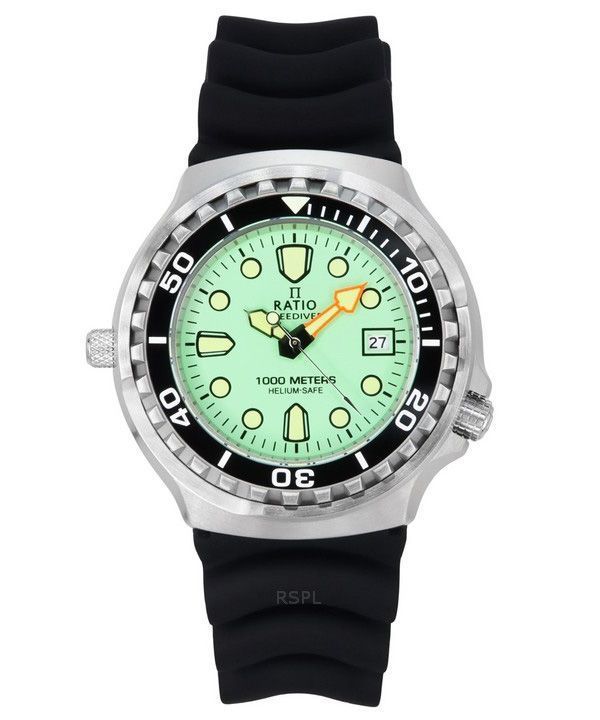 Suhde FreeDiver Version 02 Helium Safe 1000M Sapphire Quartz Mint Green Kellotaulu 1038EF102V-GRN-V02 Miesten kello
