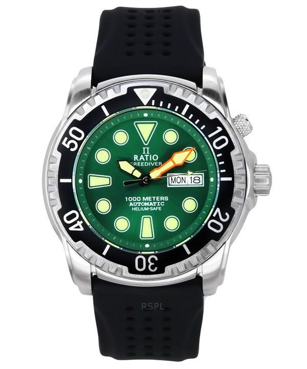 Suhde FreeDiver Version 02 Helium Safe 1000M Sapphire automaattinen vihreä kellotaulu 1068HA90-34VA-GRN-V02 miesten kello