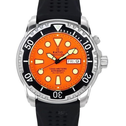 Suhde FreeDiver Version 02 Helium Safe 1000M Sapphire automaattinen oranssi kellotaulu 1068HA90-34VA-ORG-V02 miesten kello