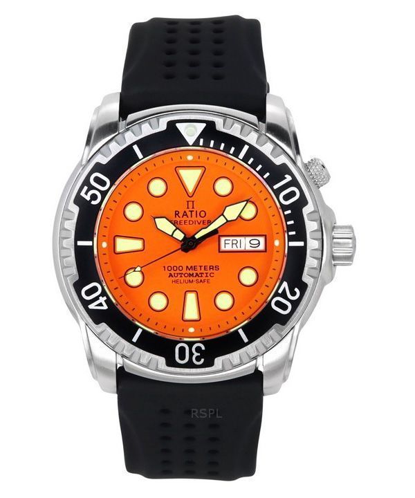 Suhde FreeDiver Version 02 Helium Safe 1000M Sapphire automaattinen oranssi kellotaulu 1068HA90-34VA-ORG-V02 miesten kello