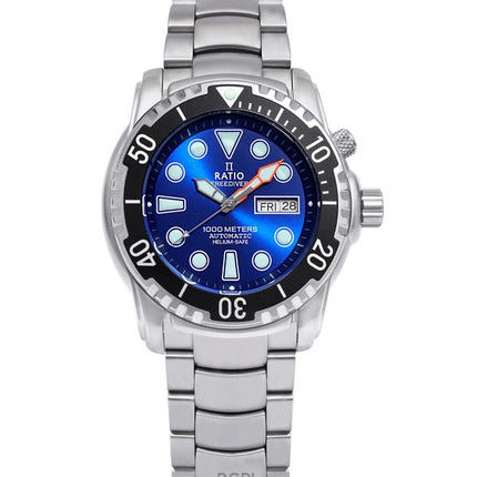 Suhdevapaa Diver Helium-Safe 1000M Sapphire Automaattinen 1068HA96-34VA-BLU miesten kello