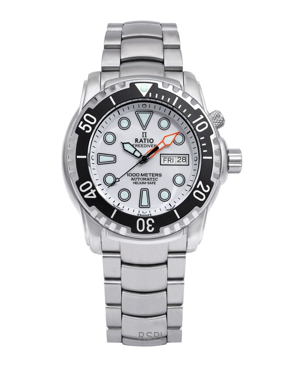 Suhdevapaa Diver Helium-Safe 1000M Sapphire Automatic 1068HA96-34VA-WHT miesten kello